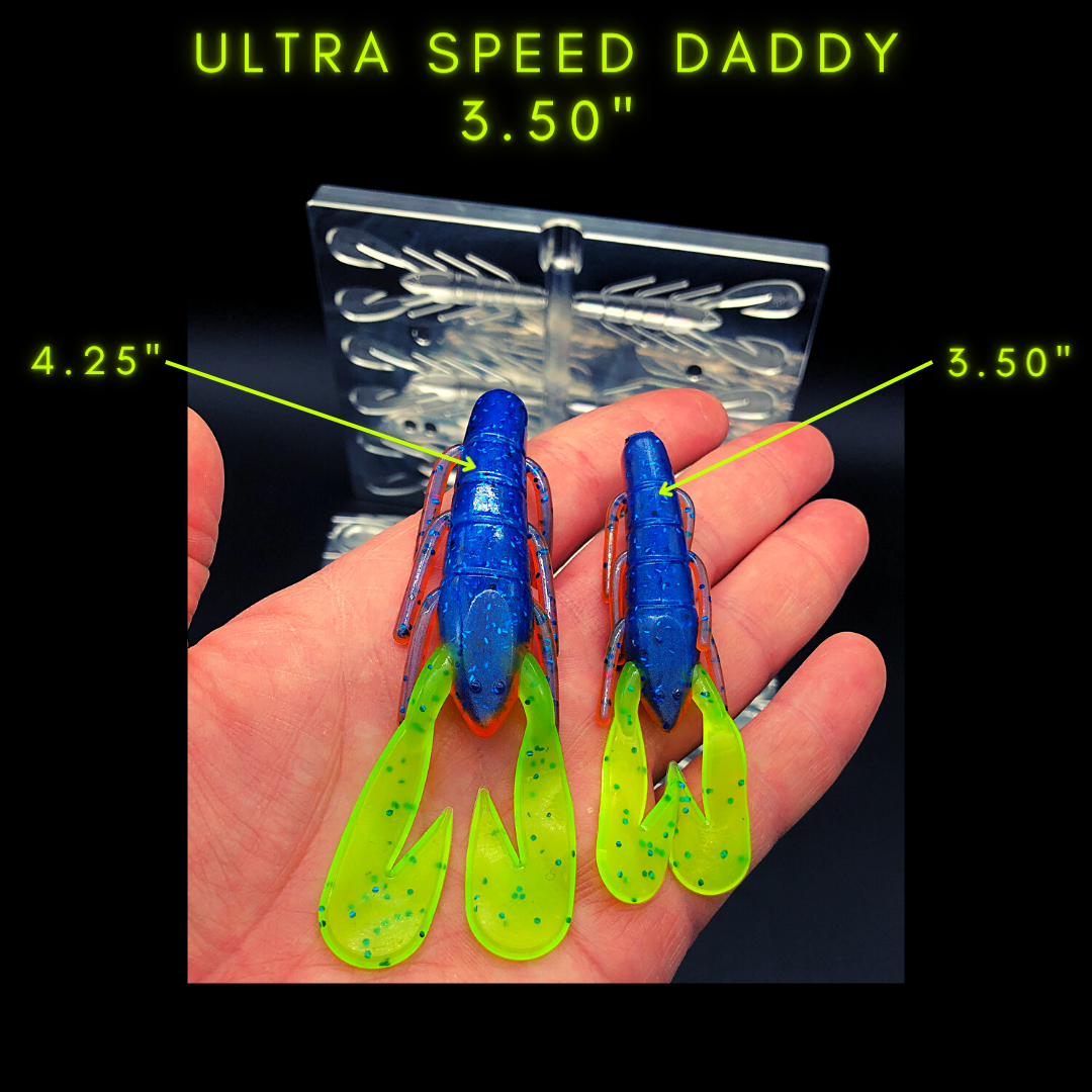 ULTRA SPEED DADDY 3.50 (TAIL MOLD) – Hog Salad Bait Molds